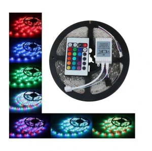 VÝPRODEJ - LED pásek 5m, RGB 7-barevný, LED 3528, DÁLKOVÝ OVLADAČ - ZDROJ ZDARMA!